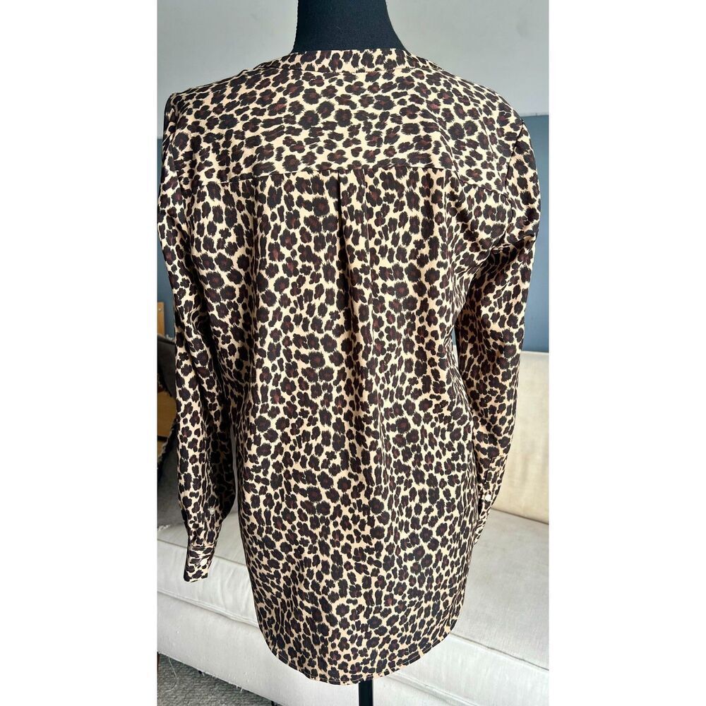 Talbots Popover Leopard/ Animal Print Blouse in S - Picture 5 of 7